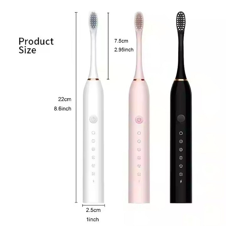 Periuță de dinți sonică electrică USB – 6 moduri de curățare - clicksmile.net 